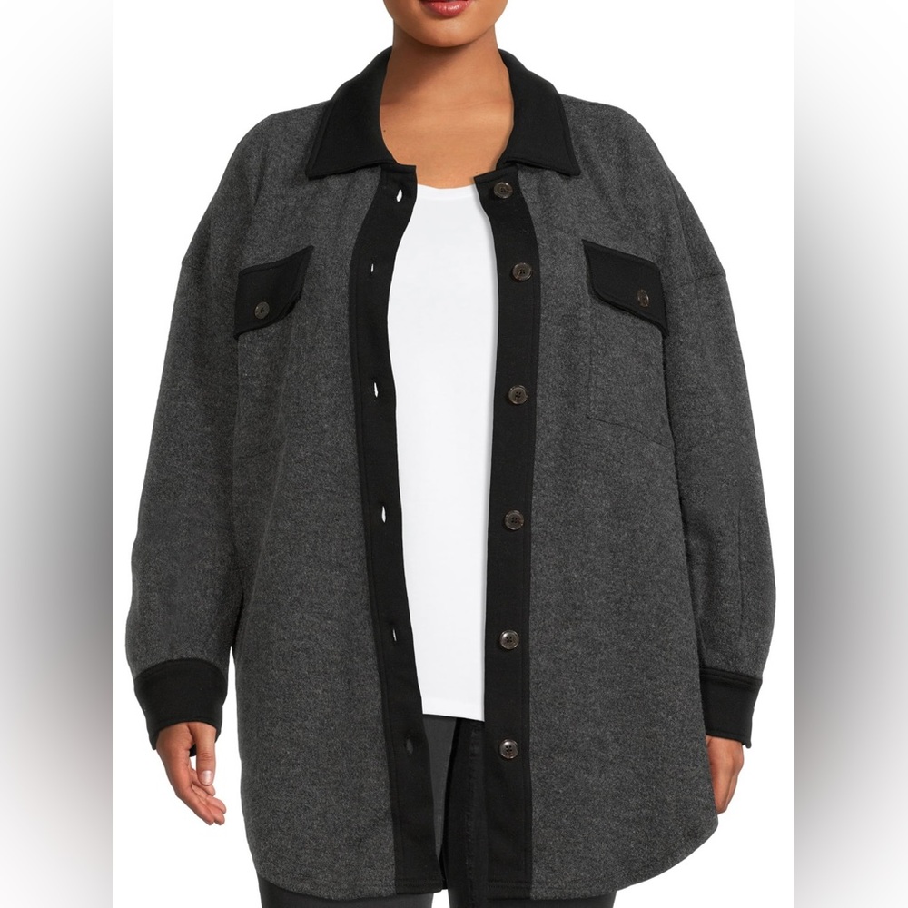 Terra & Sky Plus Size Shacket